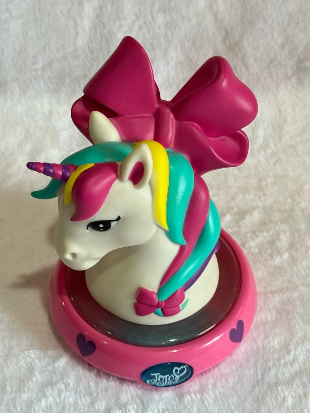 Jojo Siwa Pink & Teal Unicorn Night Light with Rainbow Mane